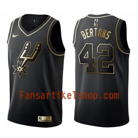 NBA San Antonio Spurs Trikot Davis Bertans 42 Nike Schwarz Golden Edition Swingman - Herren